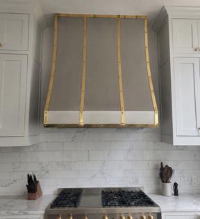 Fobest Stainless Steel Range Hoods with Polished Brass Trim FSS-486
