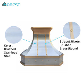 Fobest Stainless Steel Range Hood with Brass Crown FSS-295