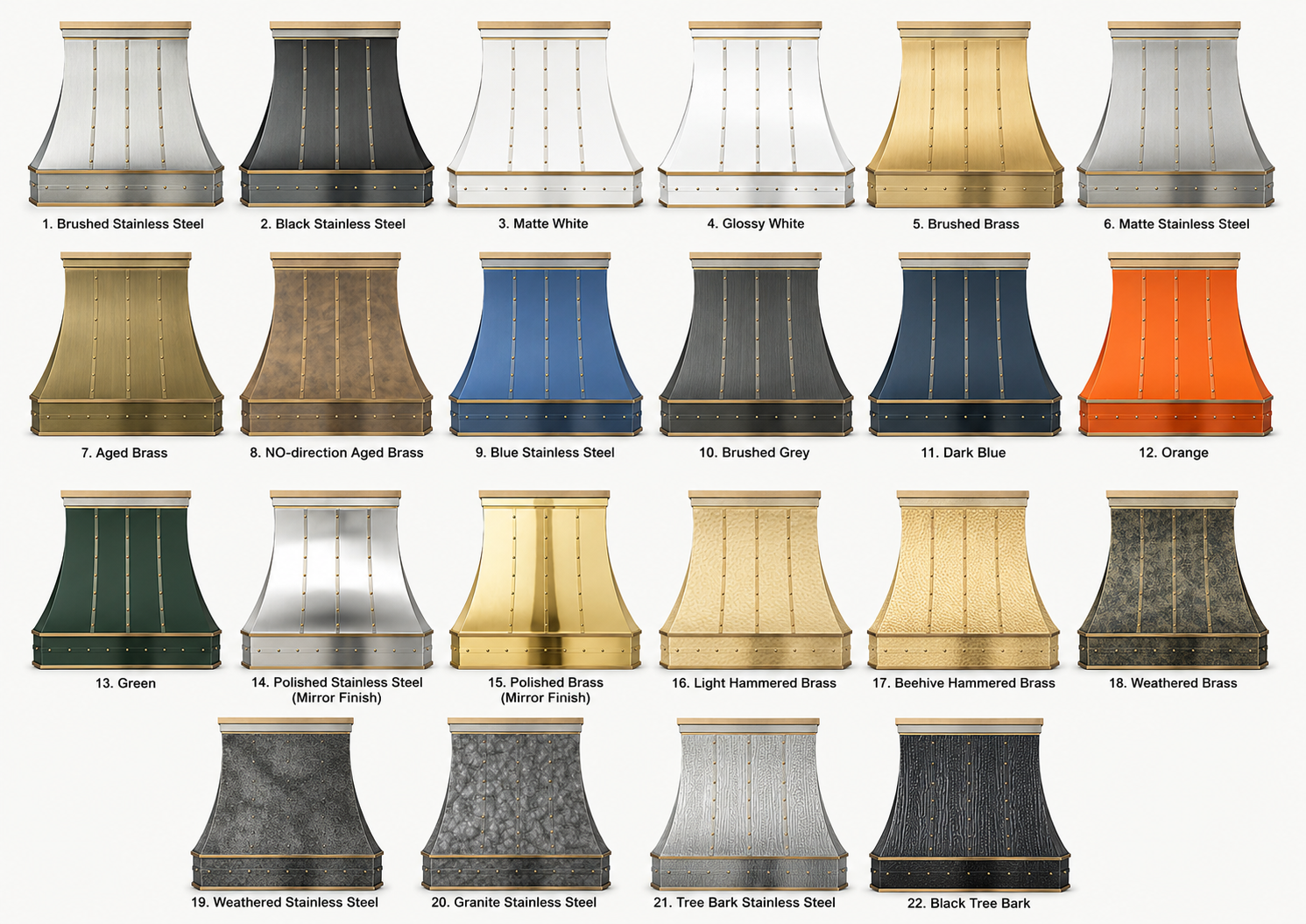 Fobest Stainless Steel Range Hood with Brass Straps FSS-318