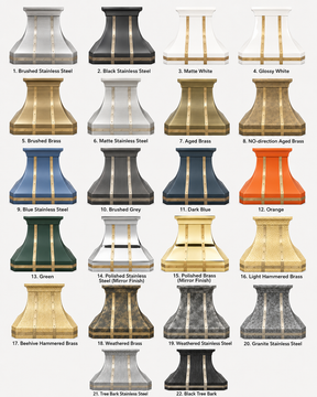 Fobest Stainless Steel Range Hood with Cross Brass Straps FSS-203