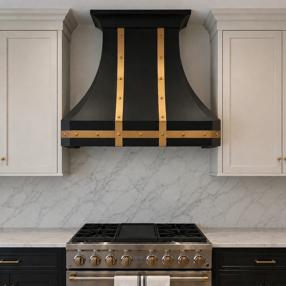 Fobest Stainless Steel Range Hood with Cross Brass Straps FSS-203