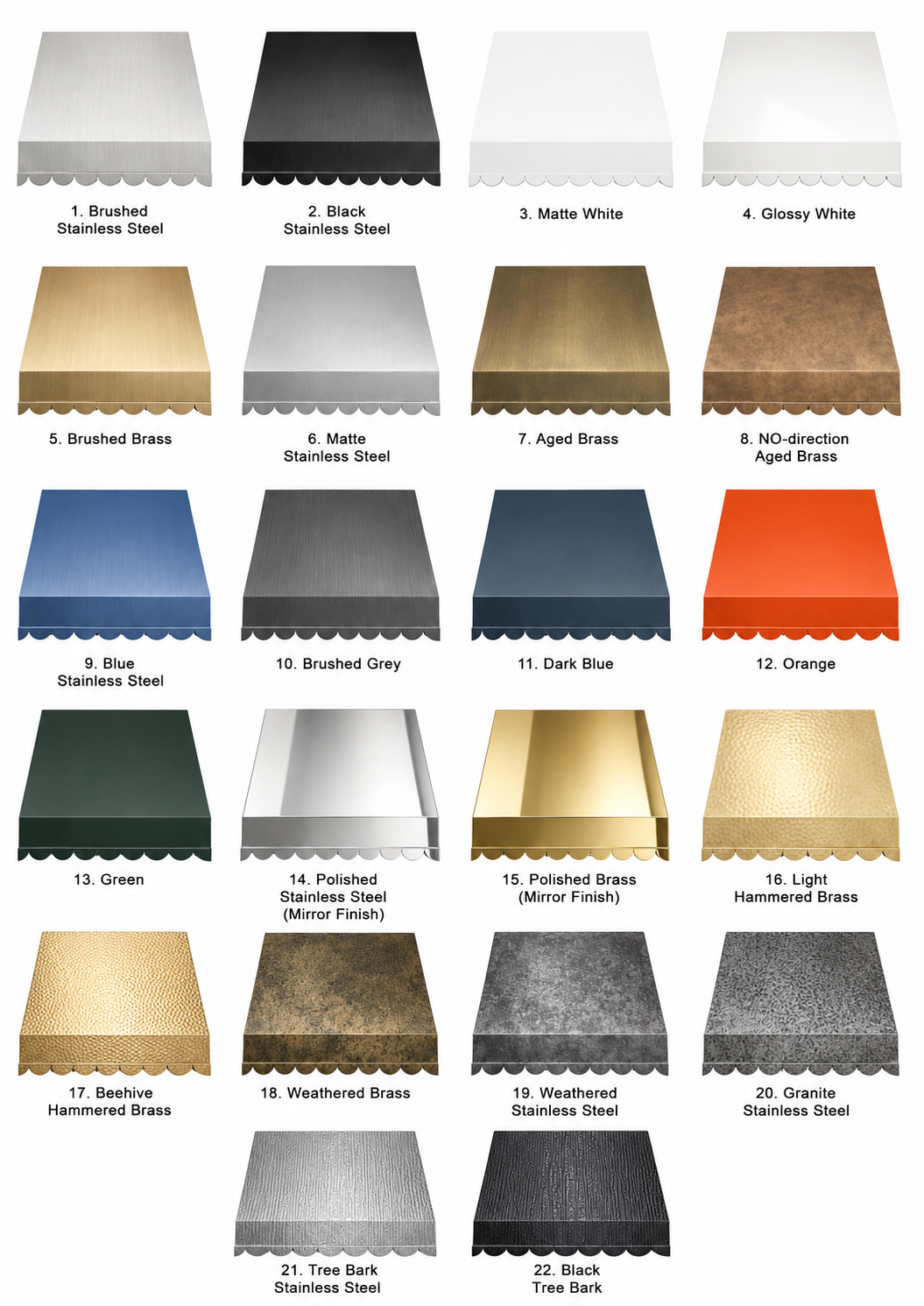 Fobest Stainless Steel Range Hood with Decorative Scalloped Edge FSS-20