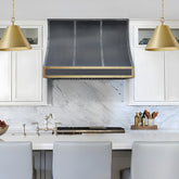 Fobest Stainless Steel Range Hood with Polished Brass Trim FSS-478