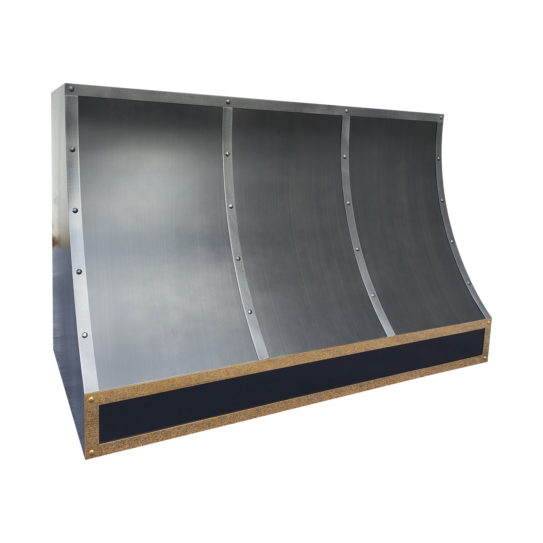 Fobest Stainless Steel Range Hood with Polished Brass Trim FSS-478