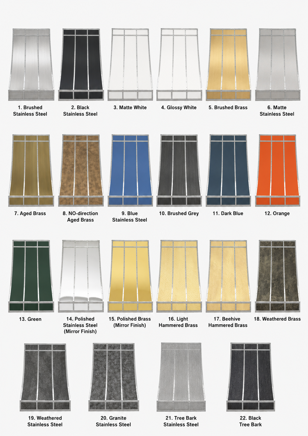 Fobest Stainless Steel Vent Hood with Mirror Straps FSS-174