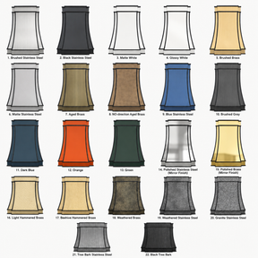 Fobest Texas Antique Brass Range Hoods with Dark Trim FSS-495