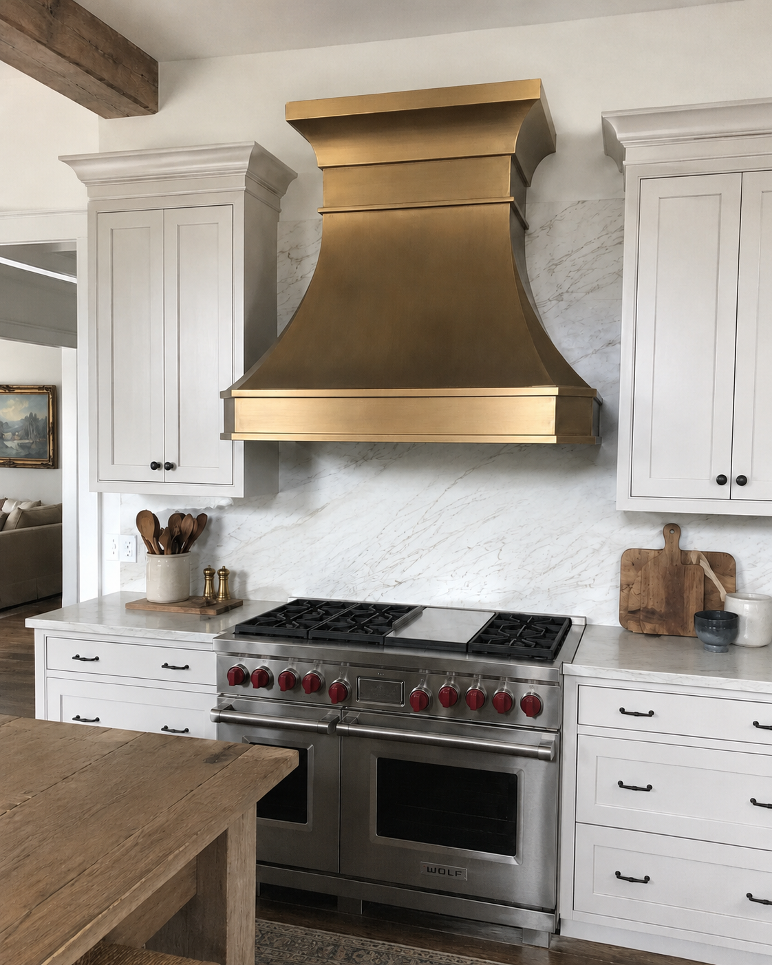Fobest Texas Brass Kitchen Vent Hood with Classic Design FSS-493