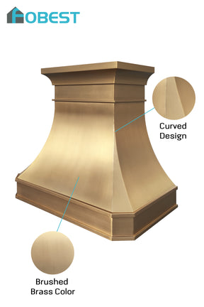 Fobest Texas Brass Kitchen Vent Hood with Classic Design FSS-493