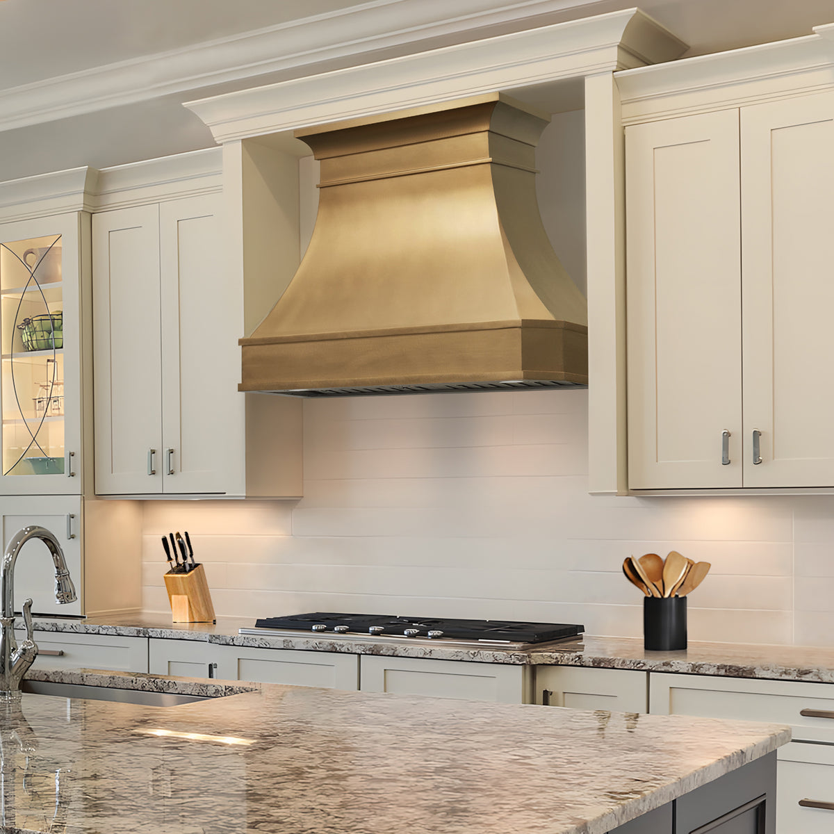 Fobest Texas Brass Kitchen Vent Hood with Classic Design FSS-493