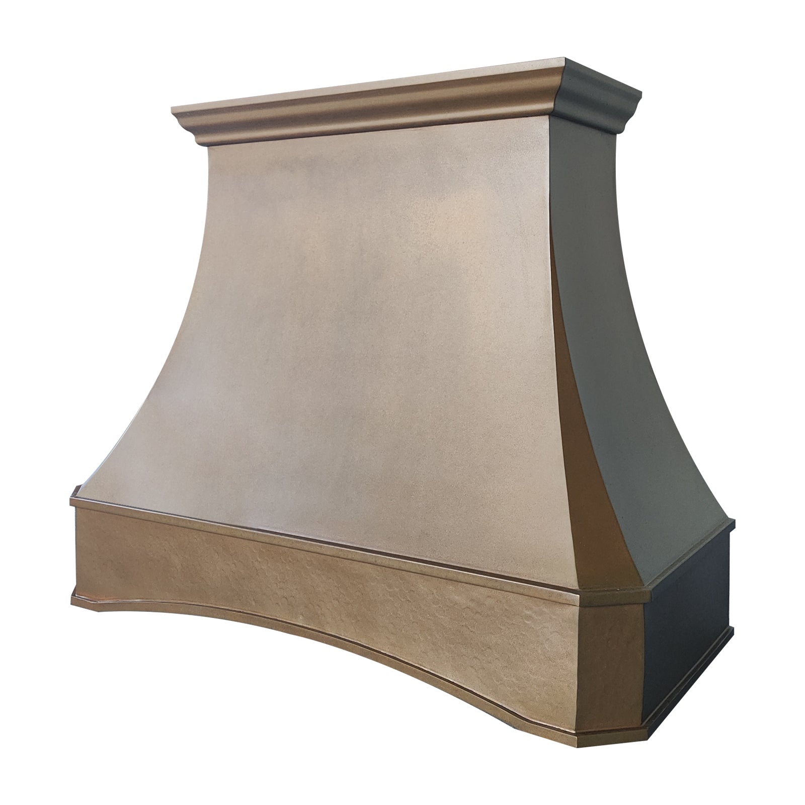 Fobest Texas Handcrafted Copper Custom Range Hood with Hammered Apron FCP-321
