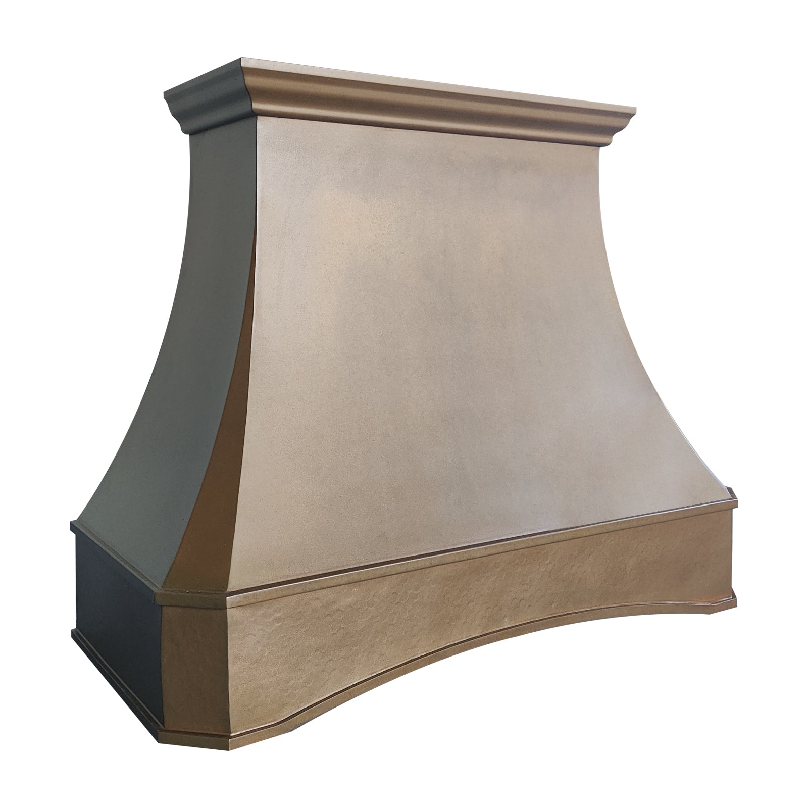 Fobest Texas Handcrafted Copper Custom Range Hood with Hammered Apron FCP-321