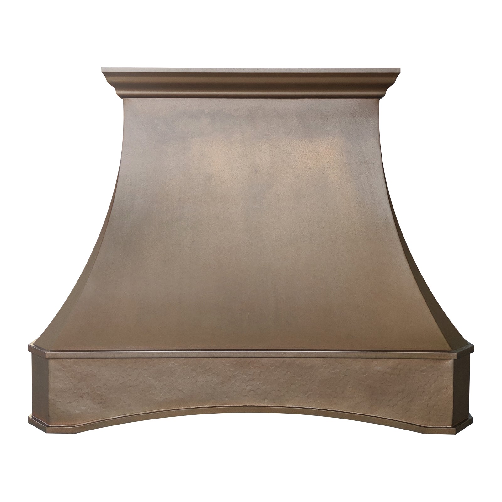 Fobest Texas Handcrafted Copper Custom Range Hood with Hammered Apron FCP-321