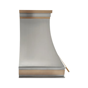 Fobest Three-Tone Stainless Steel Range Hood with Polished Straps FSS-732
