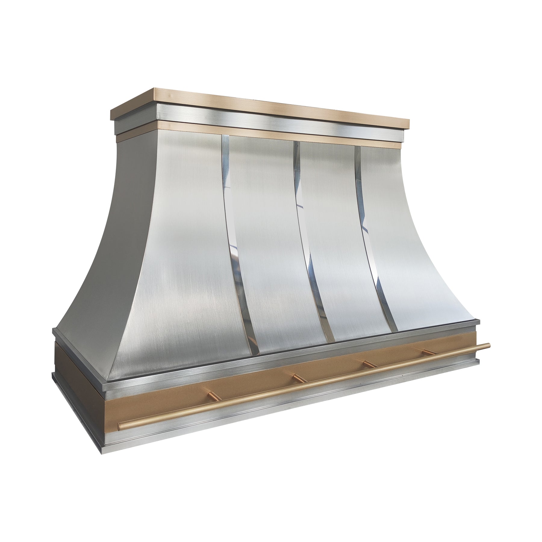 Fobest Three-Tone Stainless Steel Range Hood with Polished Straps FSS-732