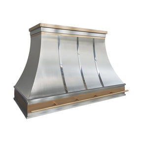 Fobest Three-Tone Stainless Steel Range Hood with Polished Straps FSS-732