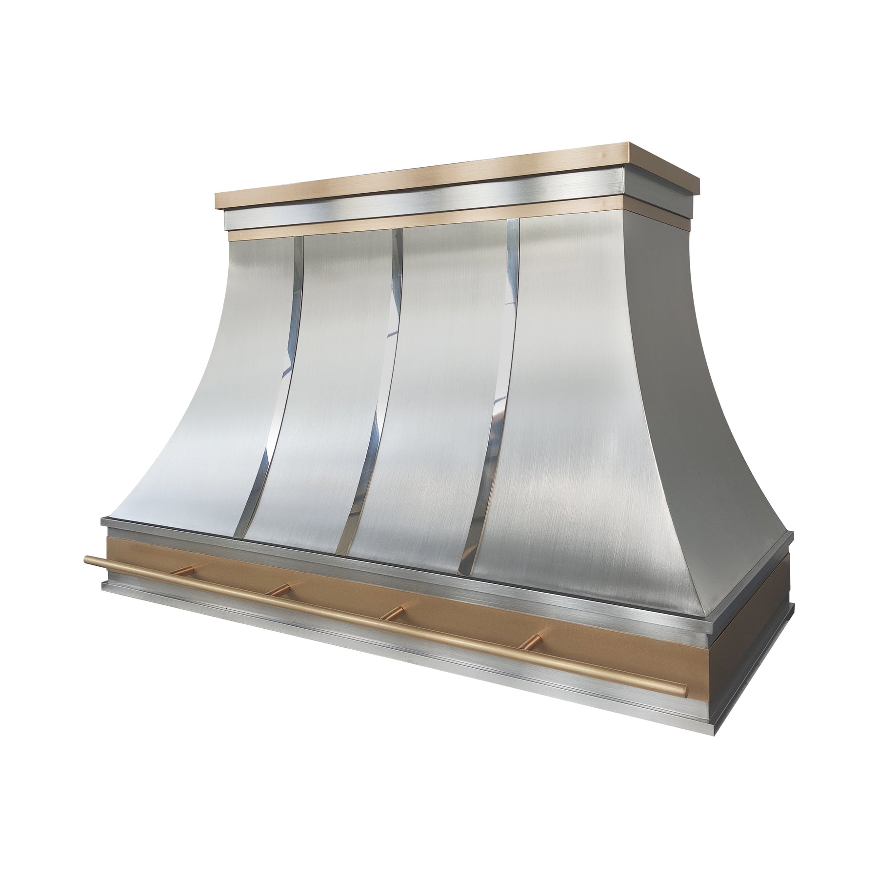 Fobest Three-Tone Stainless Steel Range Hood with Polished Straps FSS-732