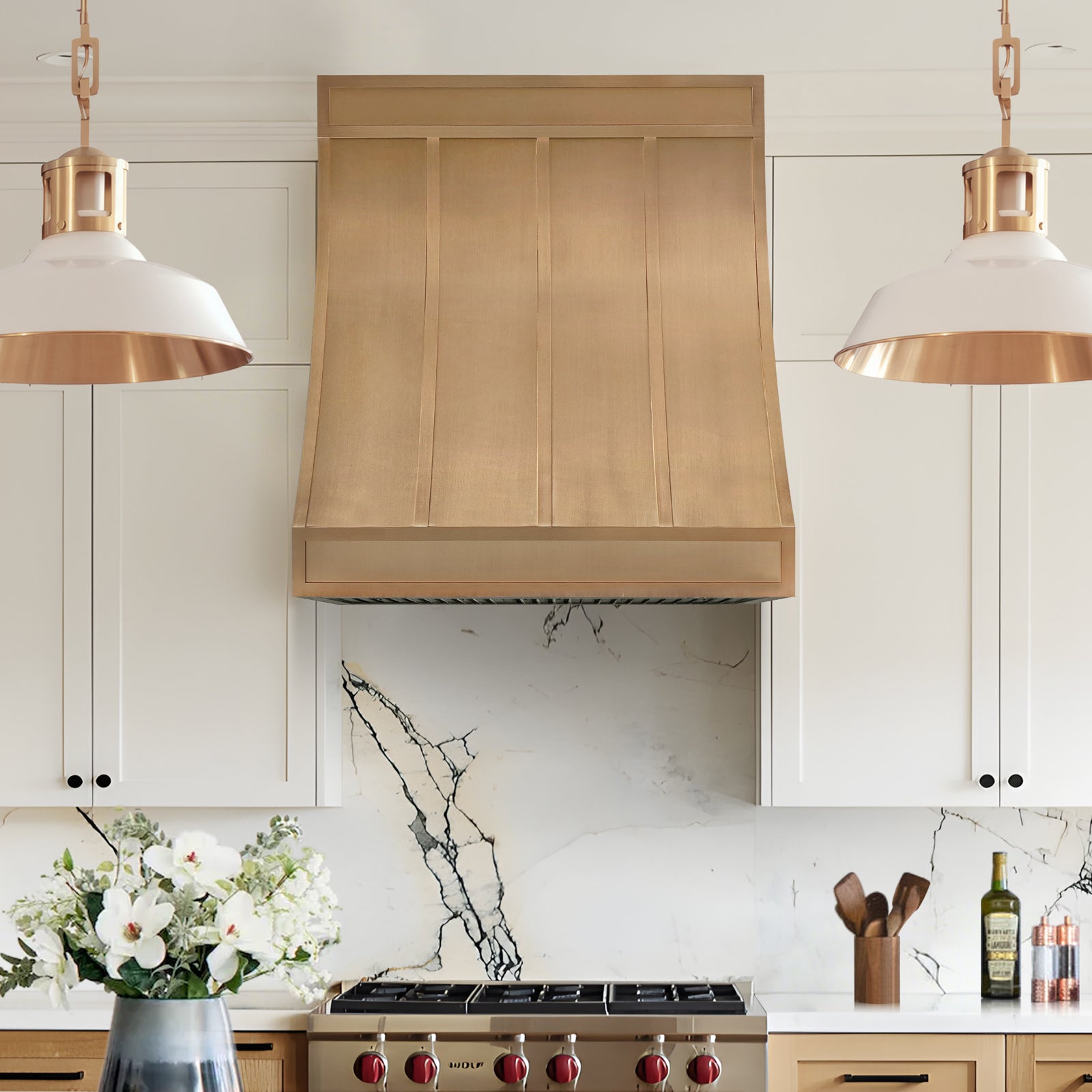 Fobest Luxury California Modern Brass Range Hood FSS-547