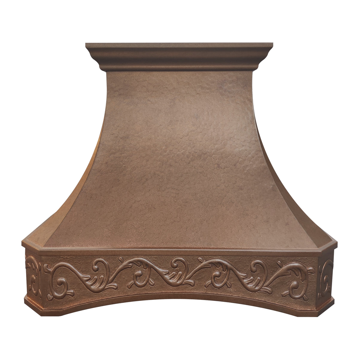 Fobest Vintage Copper Range Hood with Arched Design Napa Farmhouse Style FCP-314