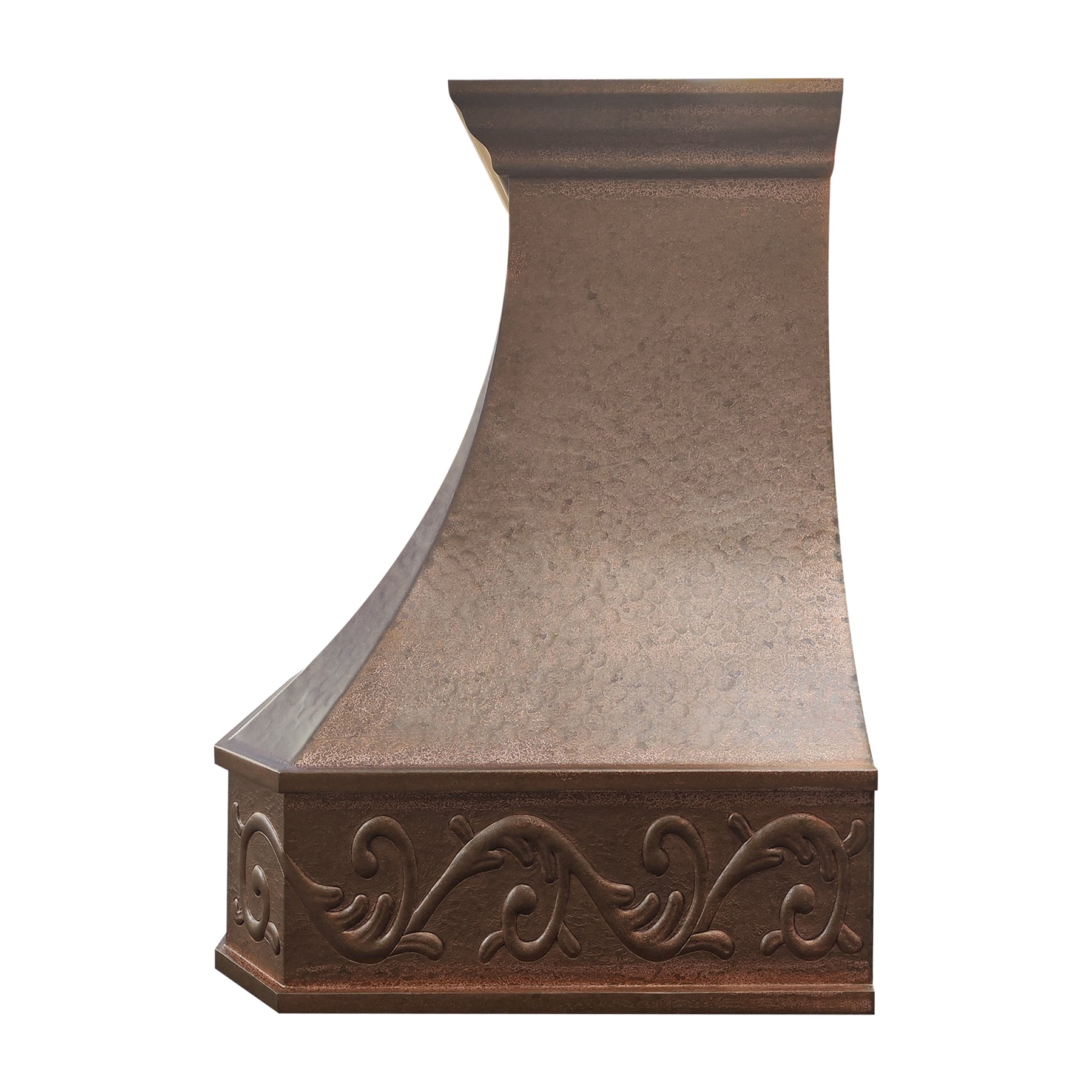 Fobest Vintage Copper Range Hood with Arched Design Napa Farmhouse Style FCP-314