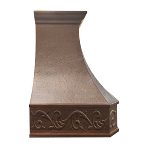 Fobest Vintage Copper Range Hood with Arched Design Napa Farmhouse Style FCP-314