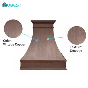 Fobest Vintage Copper Range Hood with Curved Shape FCP-192
