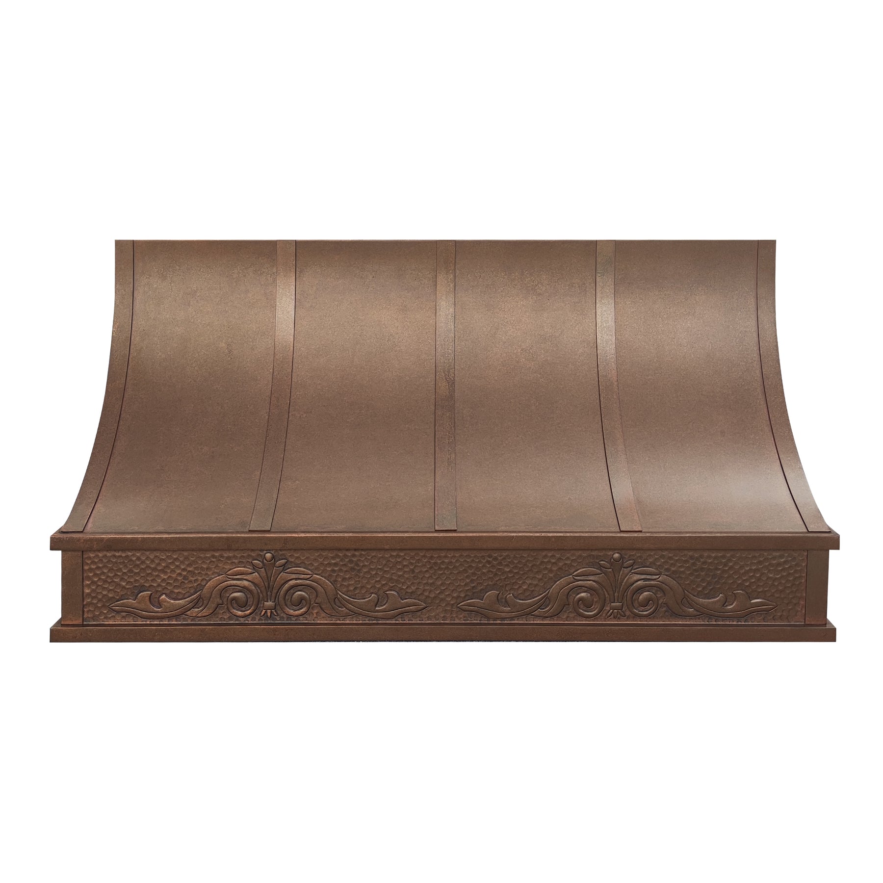 Decorative vintage copper range hood