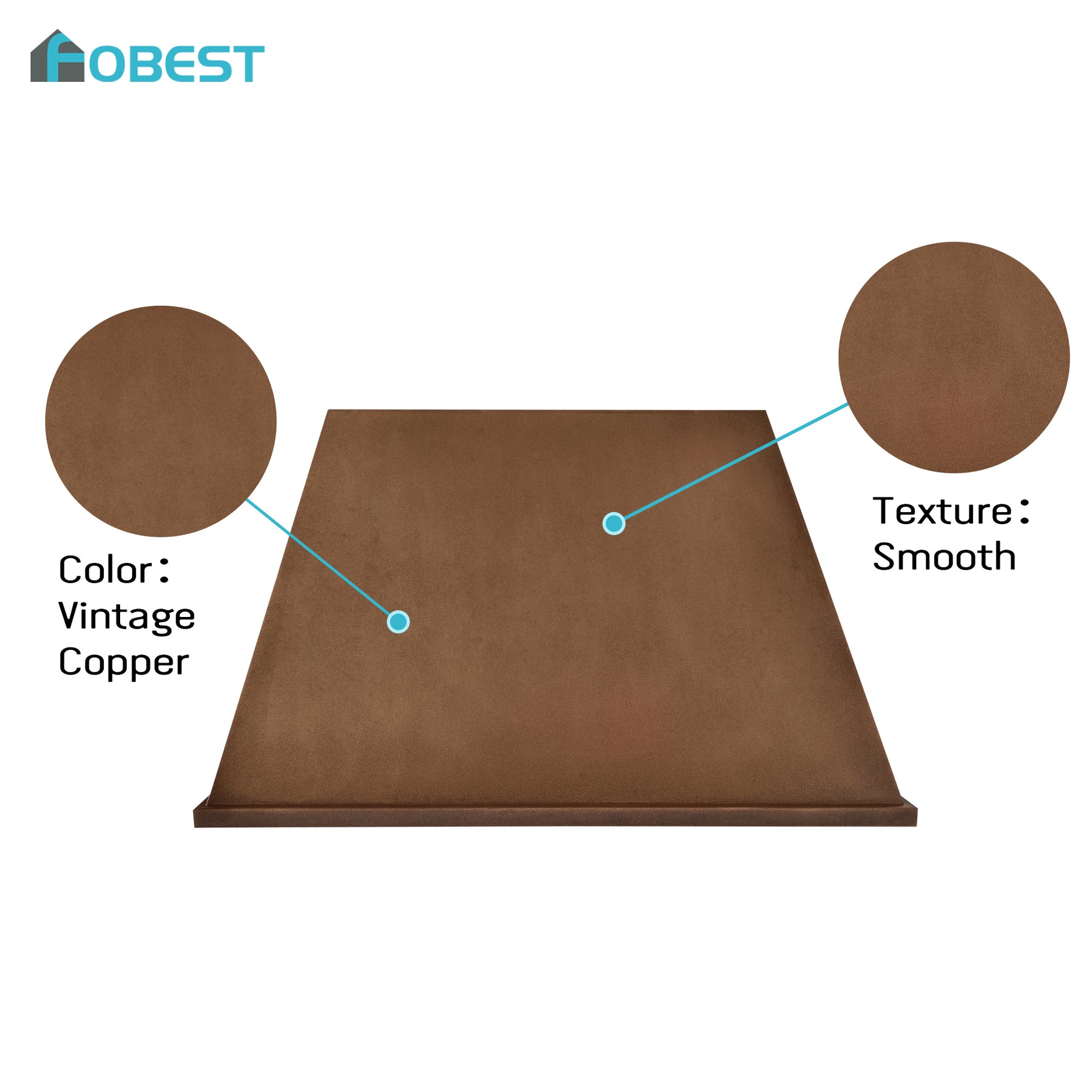 Fobest Vintage Copper Range Hood with Modern Shape FCP-397