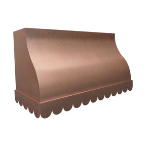 Fobest Vintage Copper Vent Hood with Scalloped Edge FCP-307