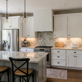 Fobest White Box Range Hood with Fluted Vertical Panel Design FSS-393