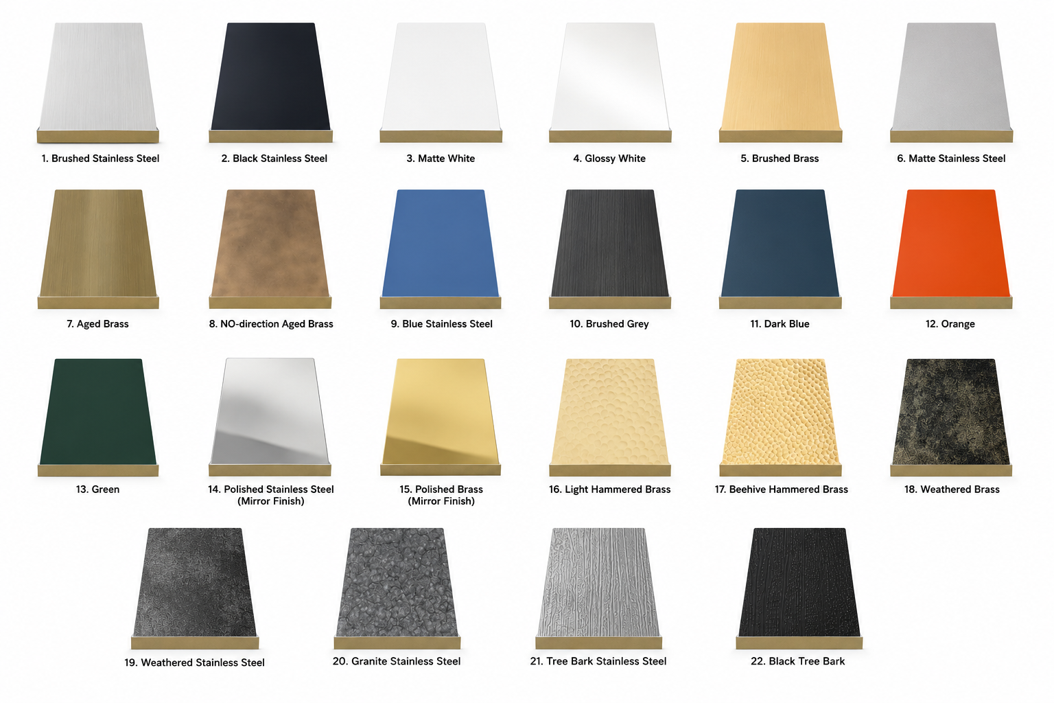 Fobest Custom Stainless Steel Range Hood with Polished Brass Band FSS-142