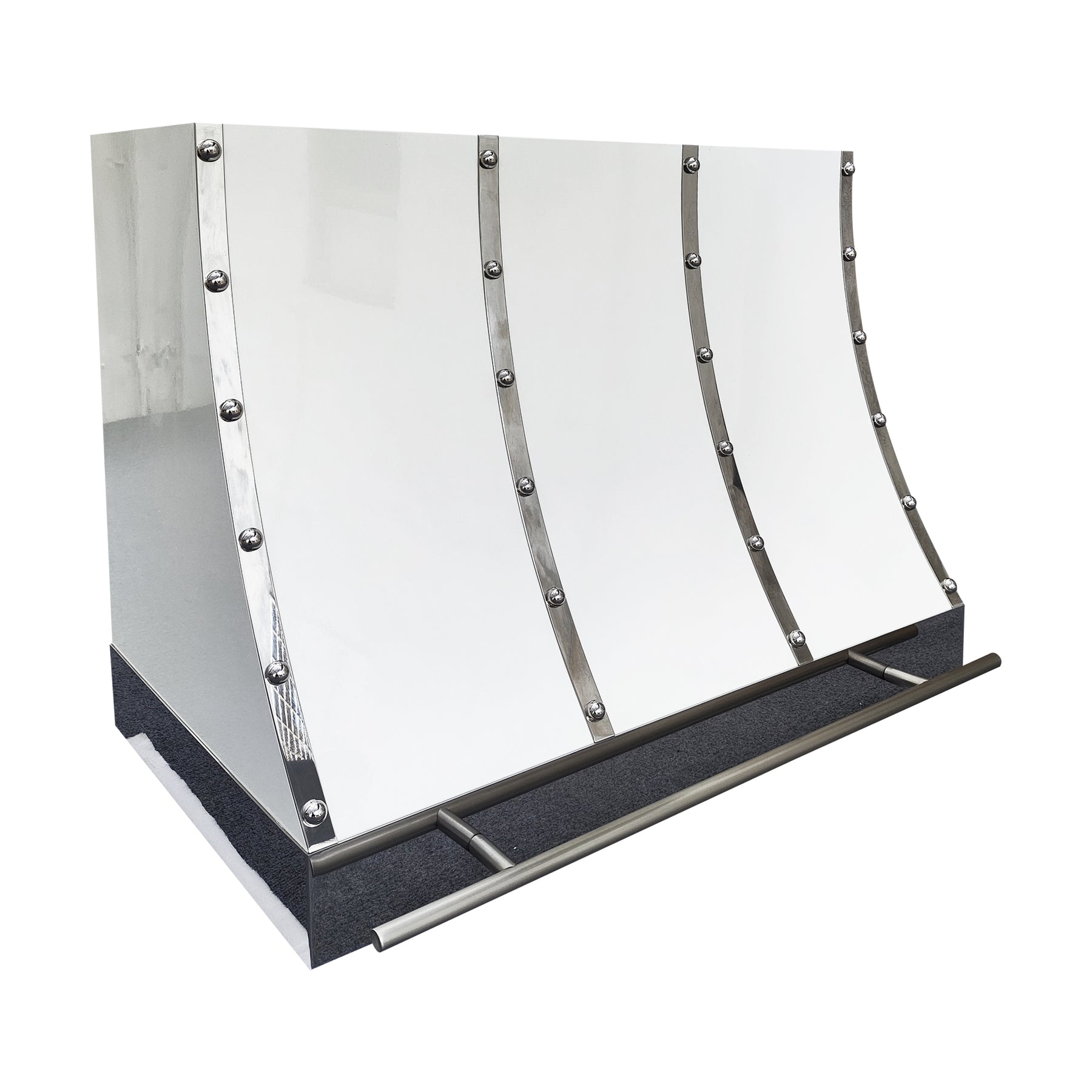 Fobest White Stainless Steel Custom Range Hood with Pot Rail FSS-474