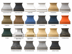 Fobest White Stainless Steel Range Hood with Brass Trims FSS-206