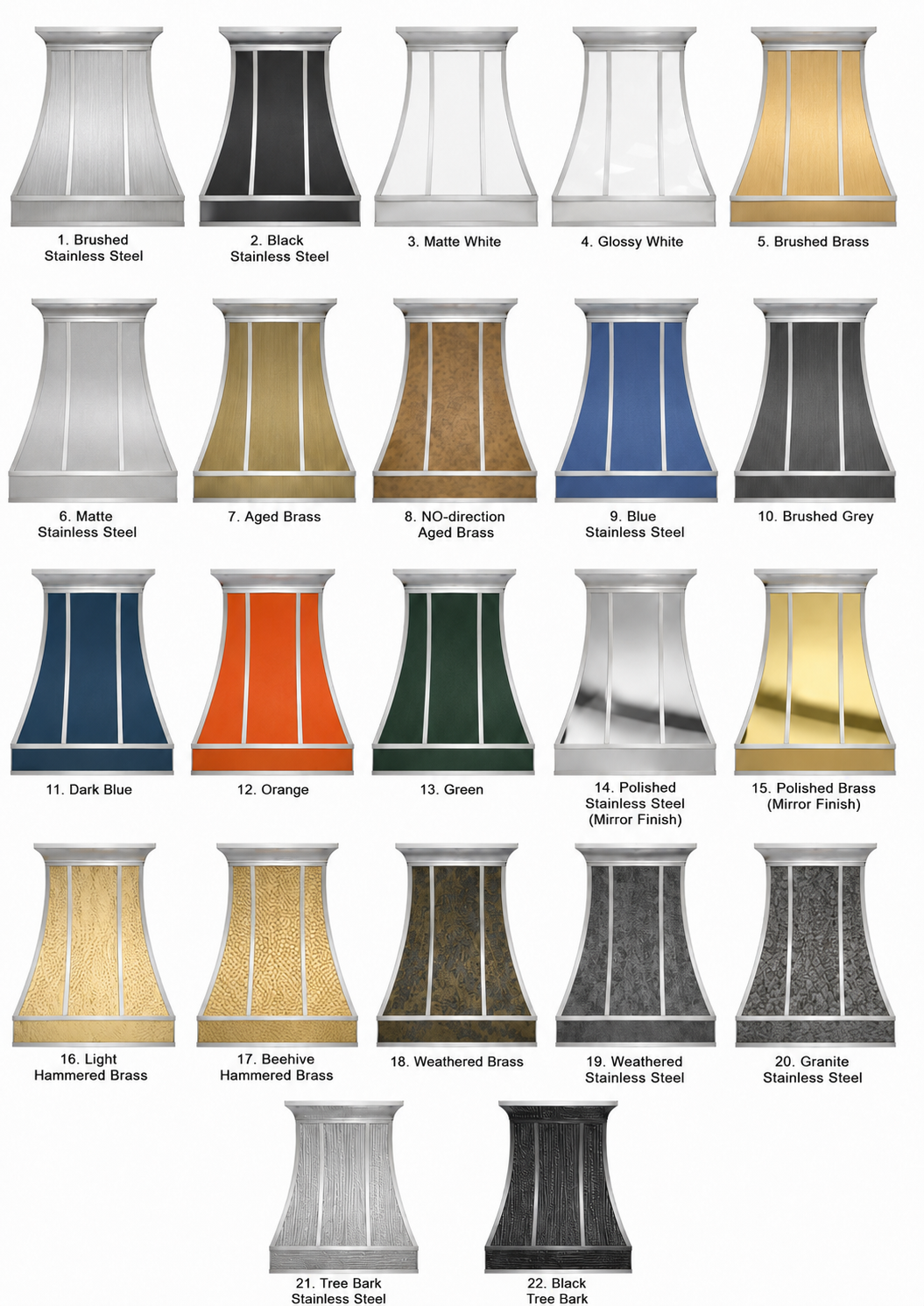 Fobest White Stainless Steel Range Hood with Crown FSS-233