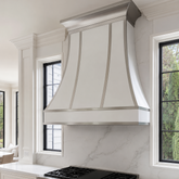 Fobest White Stainless Steel Range Hood with Crown FSS-233