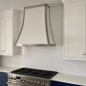 Fobest White Stainless Steel Range Hood with Steel Accent FSS-224
