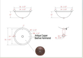 Fobest Bathroom Copper Sink with Round Shape FVS-2