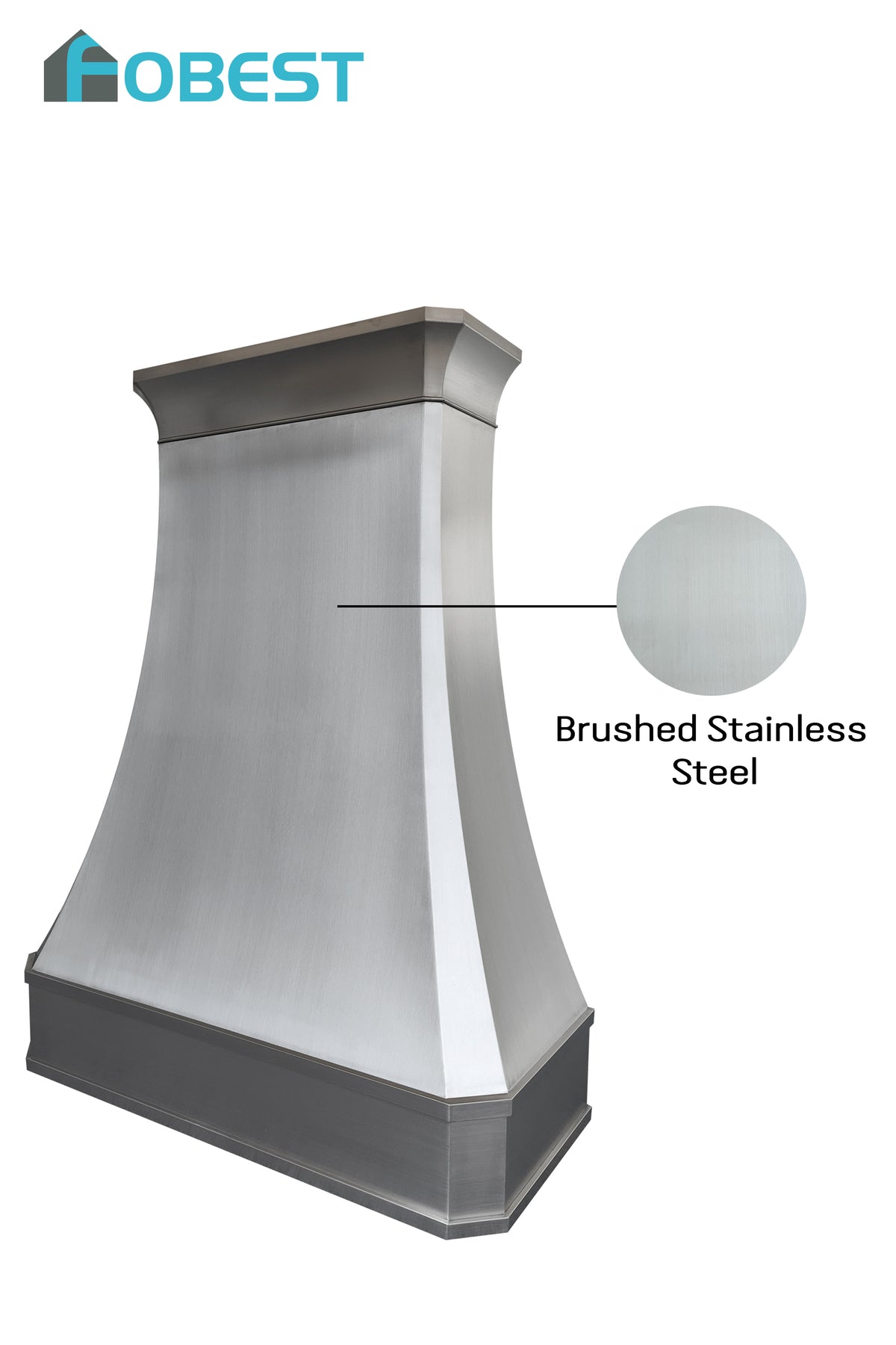 Fobest  Stainless Steel Range Hood with Brushed Texture