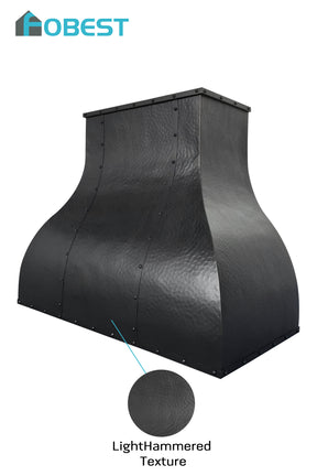 Fobest oil rubbed bronze range hood with light hammered texture