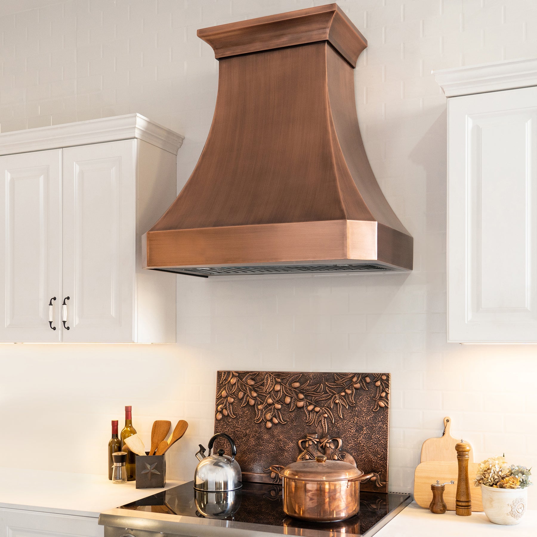 Fobest custom smooth antique copper range hood