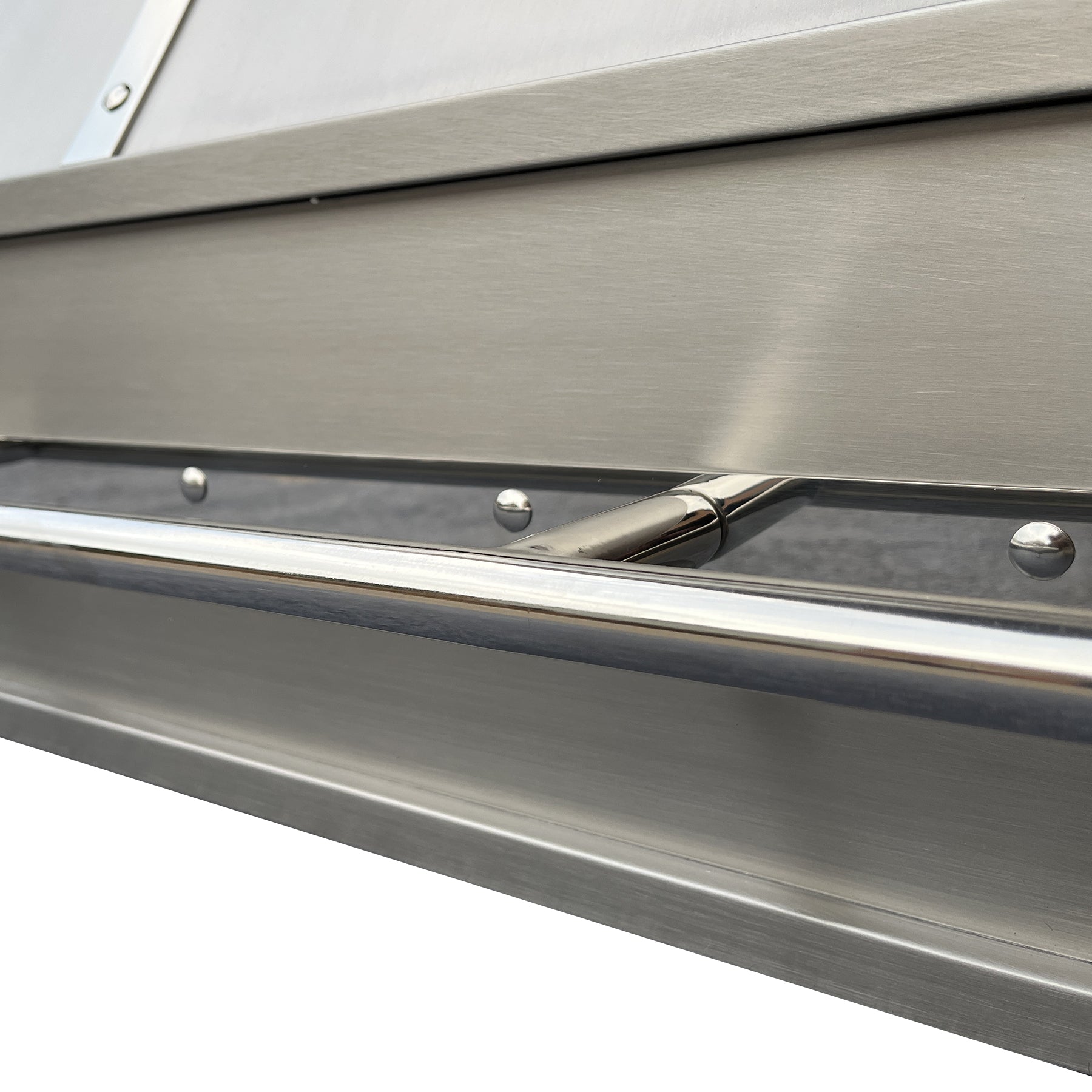 Fobest Custom Handcrafted Brushed Stainless Steel Range Hood with straps in kitchen FSS-6 - hood model