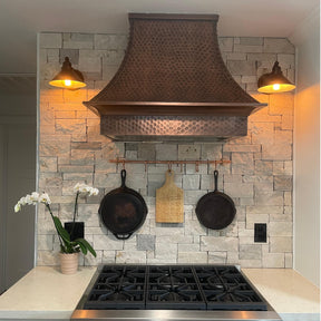 Fobest Farmhouse Copper Range Hood with Light Hammered Texture FCP-199