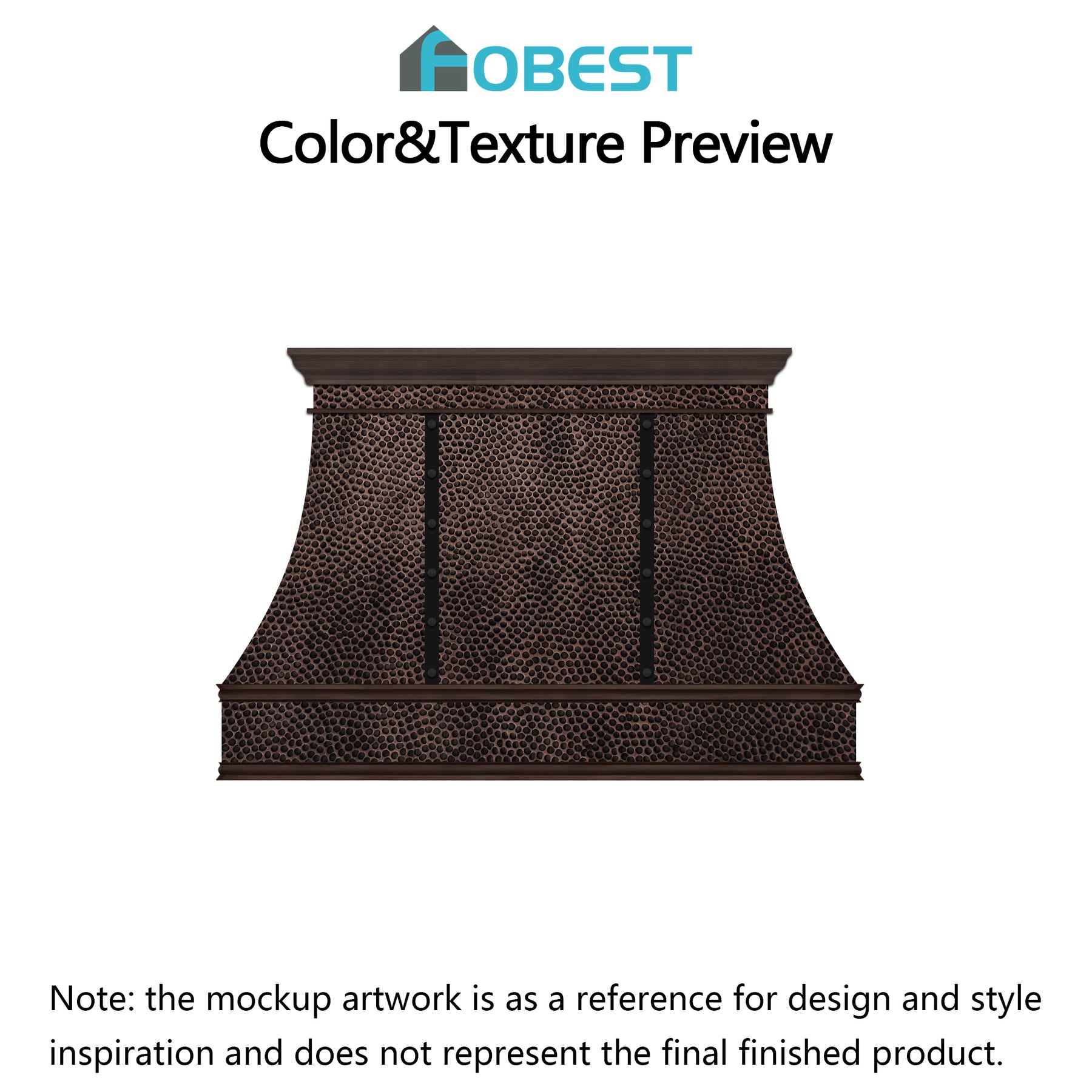 Fobest Custom Range Hood-FCP-381- Copper Metal Range Hood Custom Link for Chris