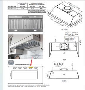 Fobest Custom Metal Range Hood FCP-94-Custom Link for Cody Anno