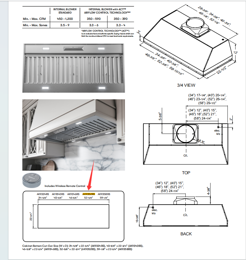 Fobest Custom Metal Range Hood FCP-94-Custom Link for Cody Anno