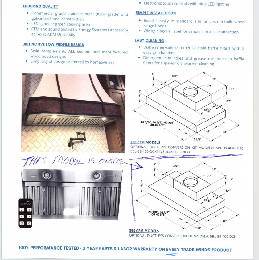 Fobest Custom Metal Range Hood FSS-291 Custom Link for Fred