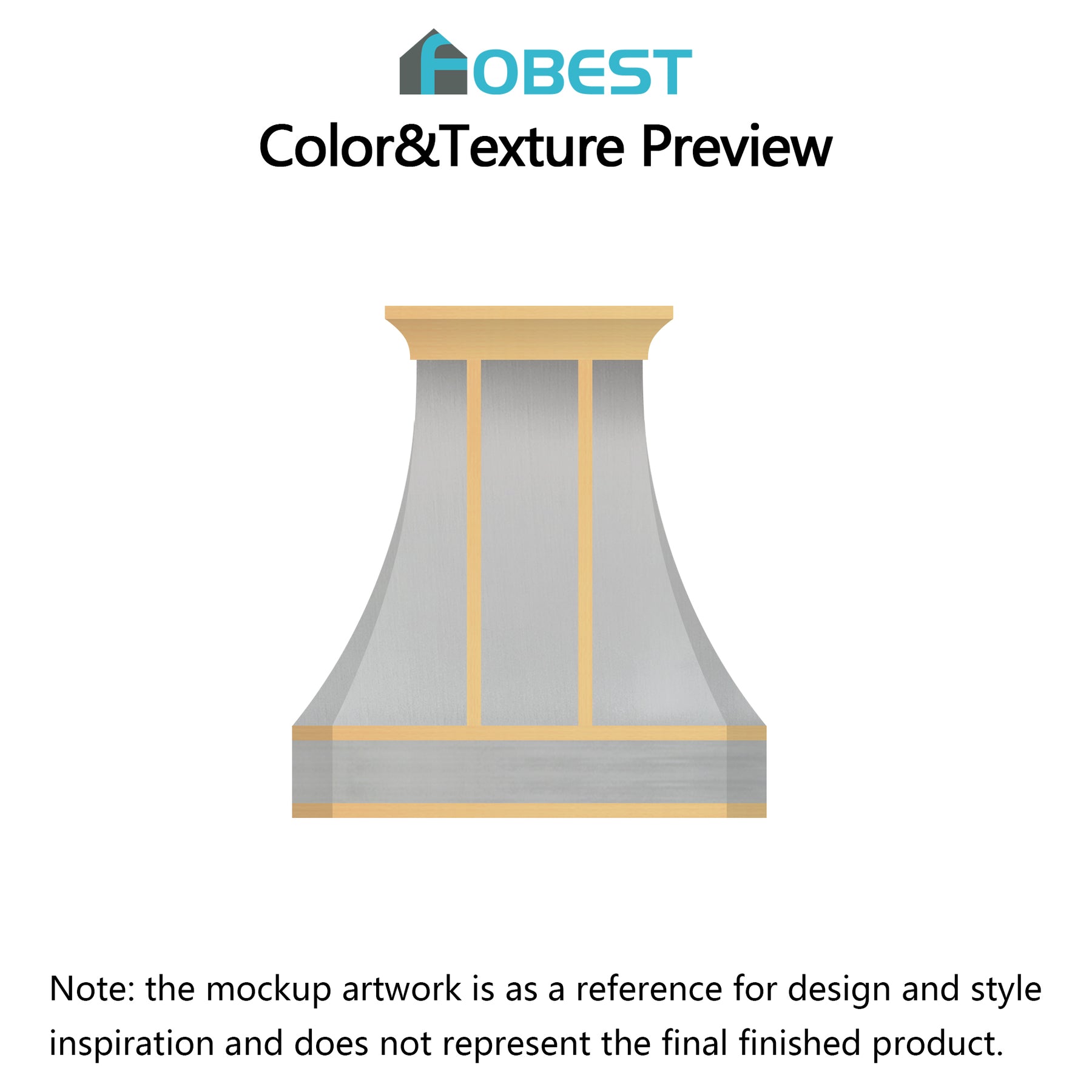 Fobest Custom Range Hood-50% Deposit FSS-455 Stainless Steel Range Hood  Metal Range Hood Custom Link for Dennis