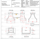 Fobest Custom Metal Range Hood FSS-451 - Custom Link for Gayle DeCola