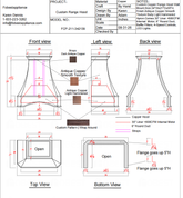 Fobest Custom Range Hood-FCP-211 Copper Metal Range Hood Custom Link for Deanna