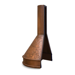 Fobest Custom Modern Copper Range Hood with Mountain Landscape FCP-401