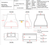 Fobest Custom Range Hood- FSS-364 Brass Range Hood  Metal Range Hood Custom Link for Joe
